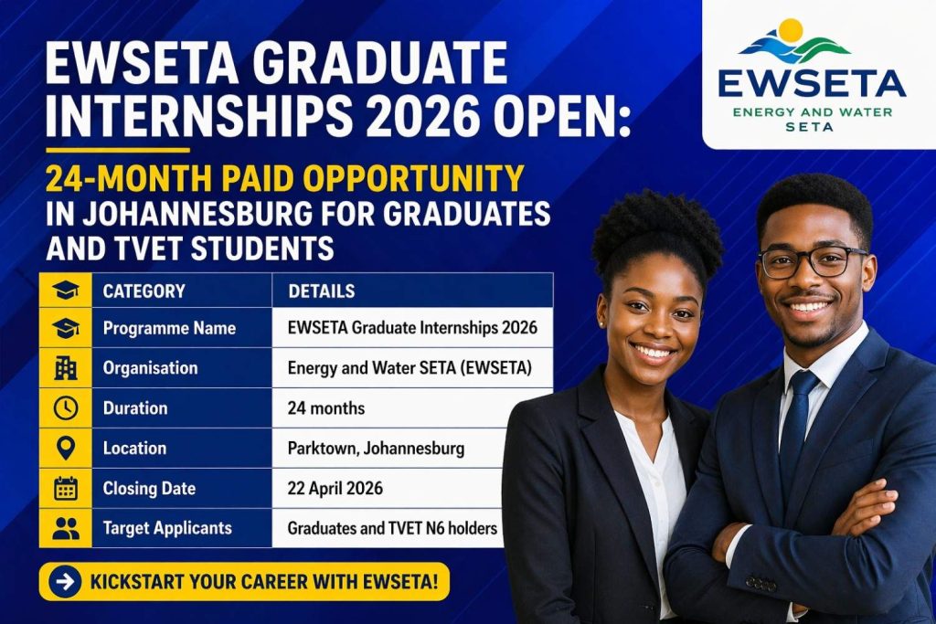EWSETA Graduate Internships 2026